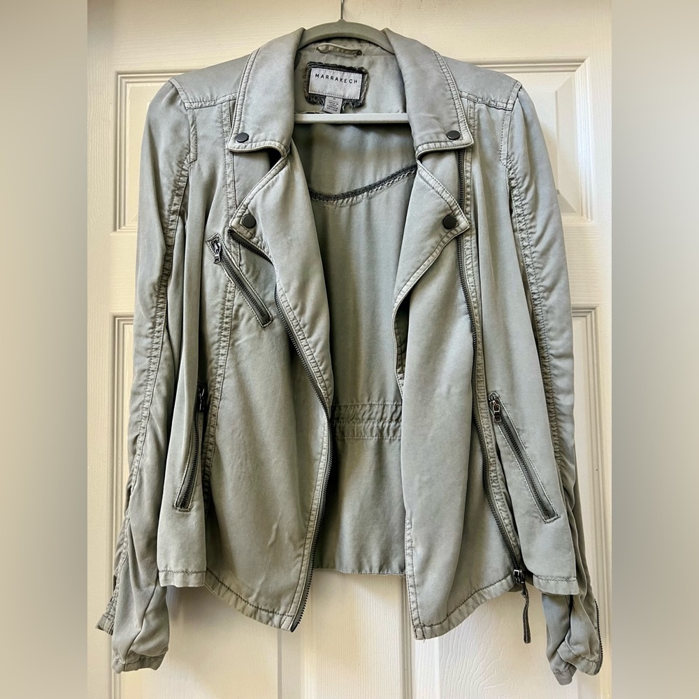 Marrakech Ronika Draped Moto Jacket sz Medium